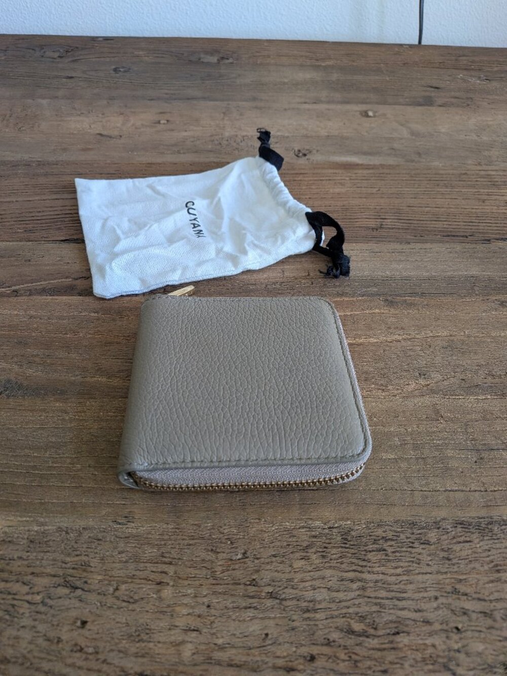 Cuyana leather zip wallet